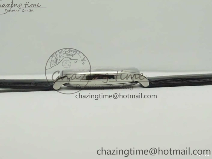 MIROTIME 0203 Supportive Portofino Automatic SS AF 1:1 Best Edition White Dial on Black Croco Leather Strap A 7184